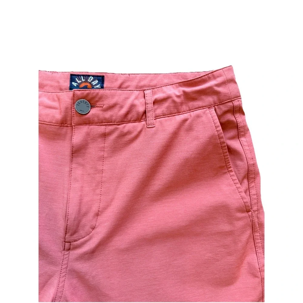 Faherty All Day Shorts Mens 30 Pink Drawstring Hybrid Hiking Stretch 8